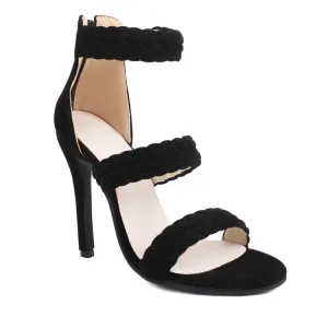 Women's Straps Back Zippers Ankle Strap Stiletto Heel Sandals