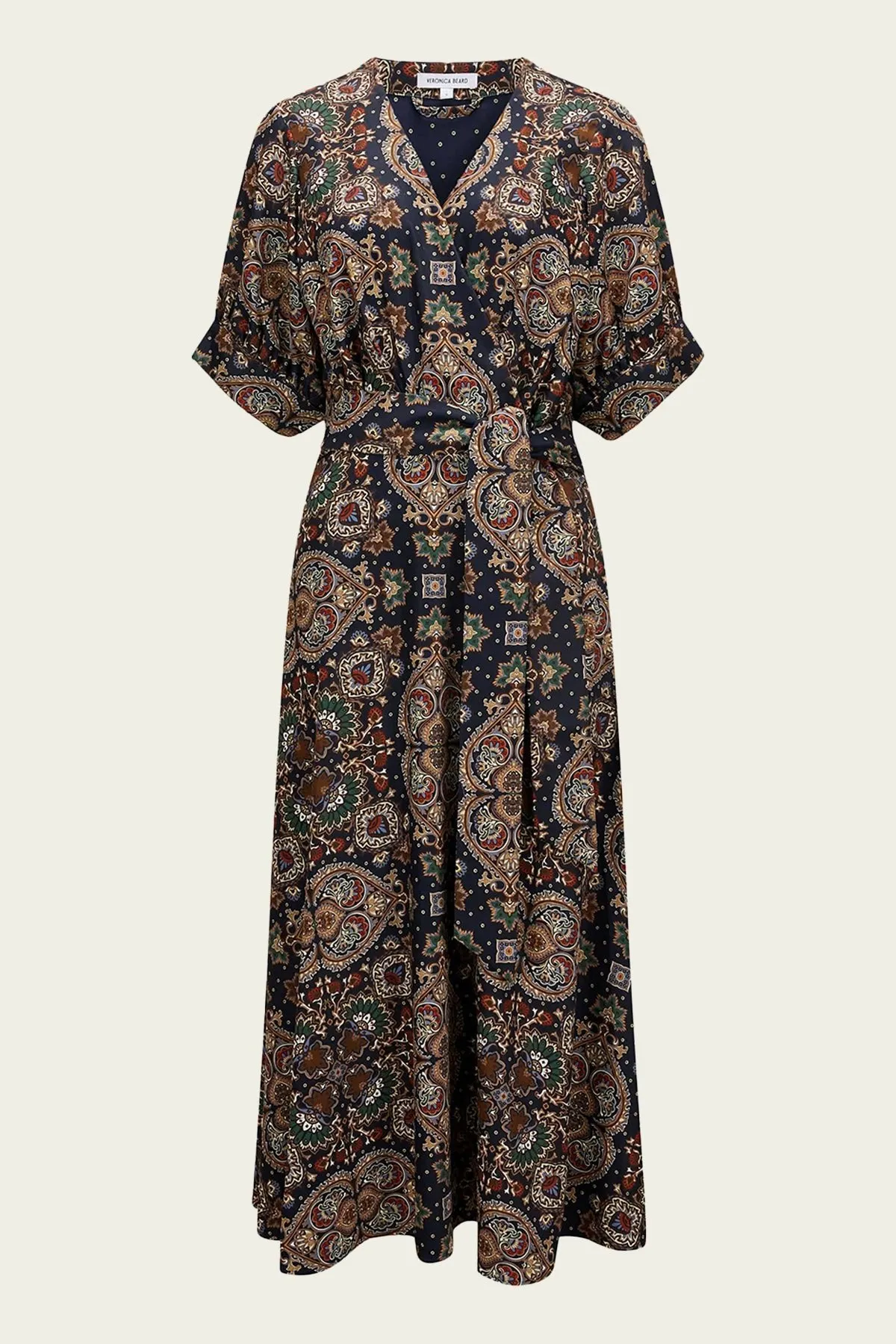 Wyatt Midi Dress in Navy Multi
