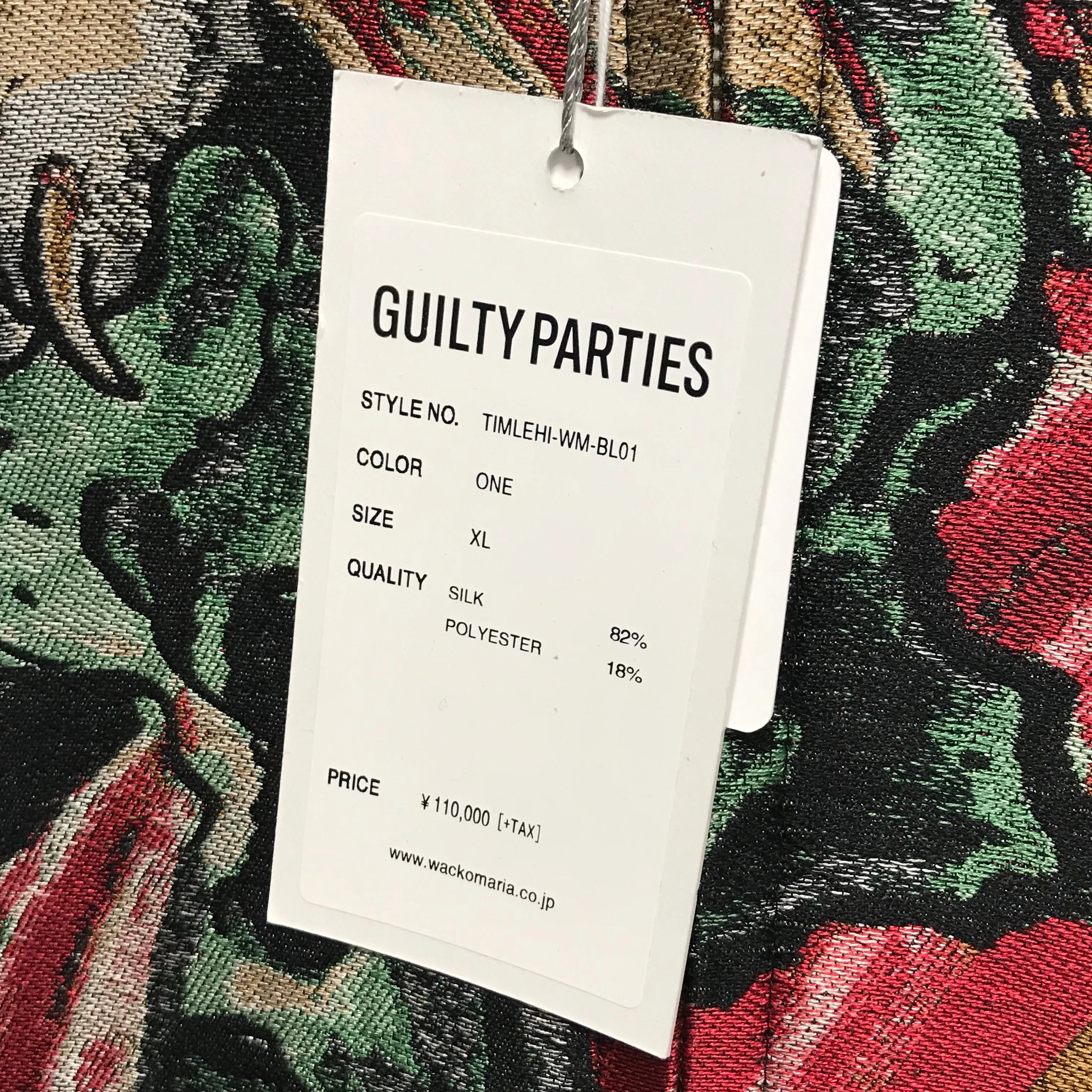 [XL] DS! Wacko Maria x TIM LEHI SILK JACQUARD SKA BOMBER JACKET