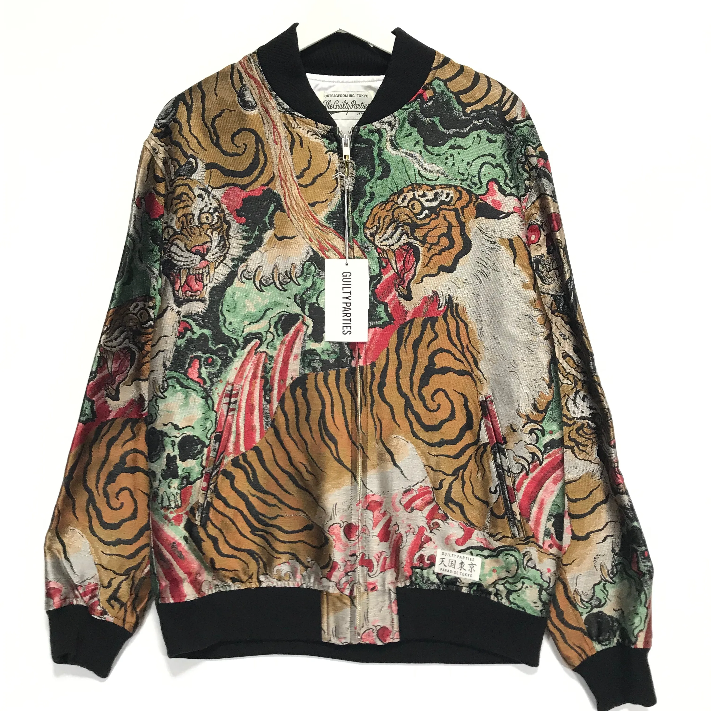 [XL] DS! Wacko Maria x TIM LEHI SILK JACQUARD SKA BOMBER JACKET