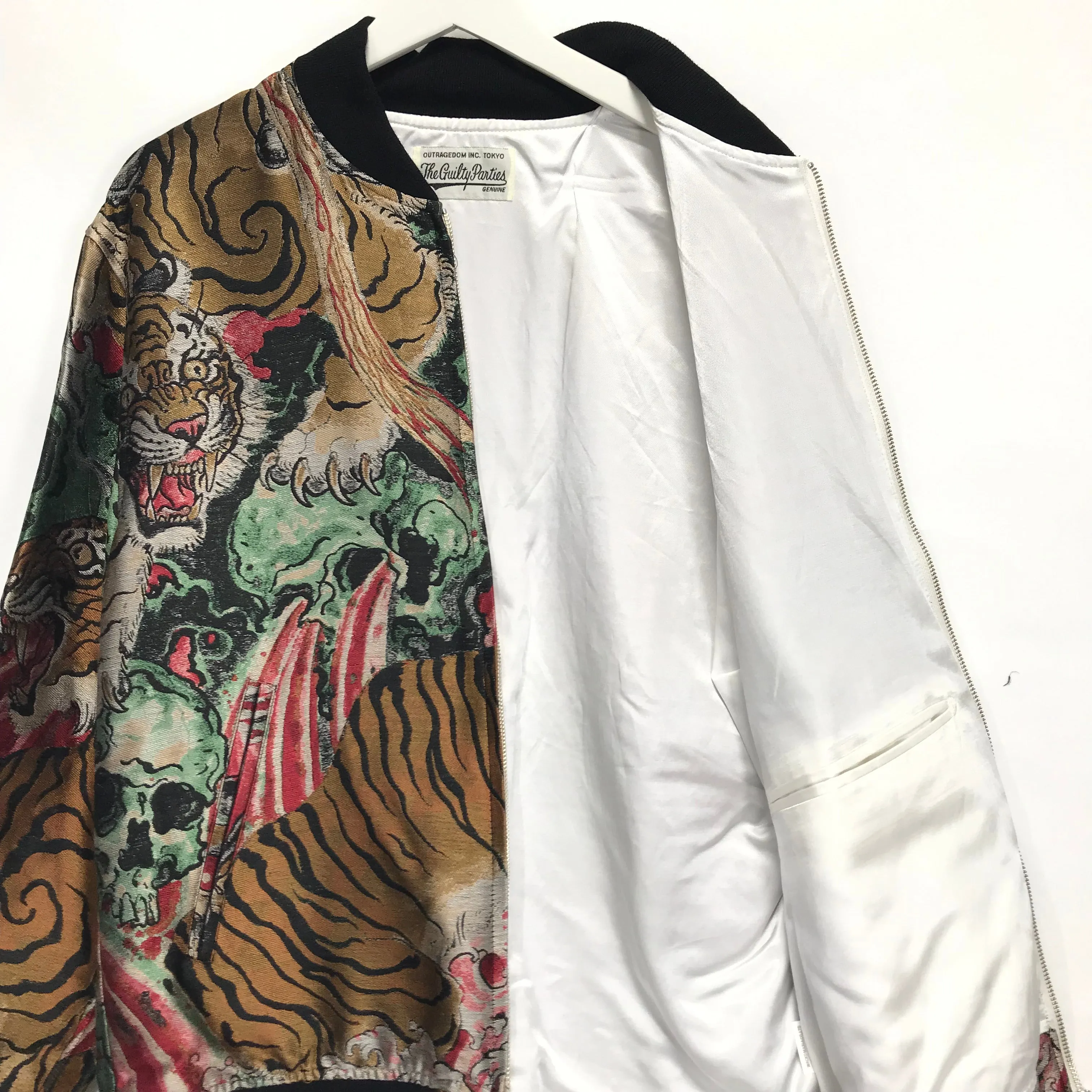 [XL] DS! Wacko Maria x TIM LEHI SILK JACQUARD SKA BOMBER JACKET