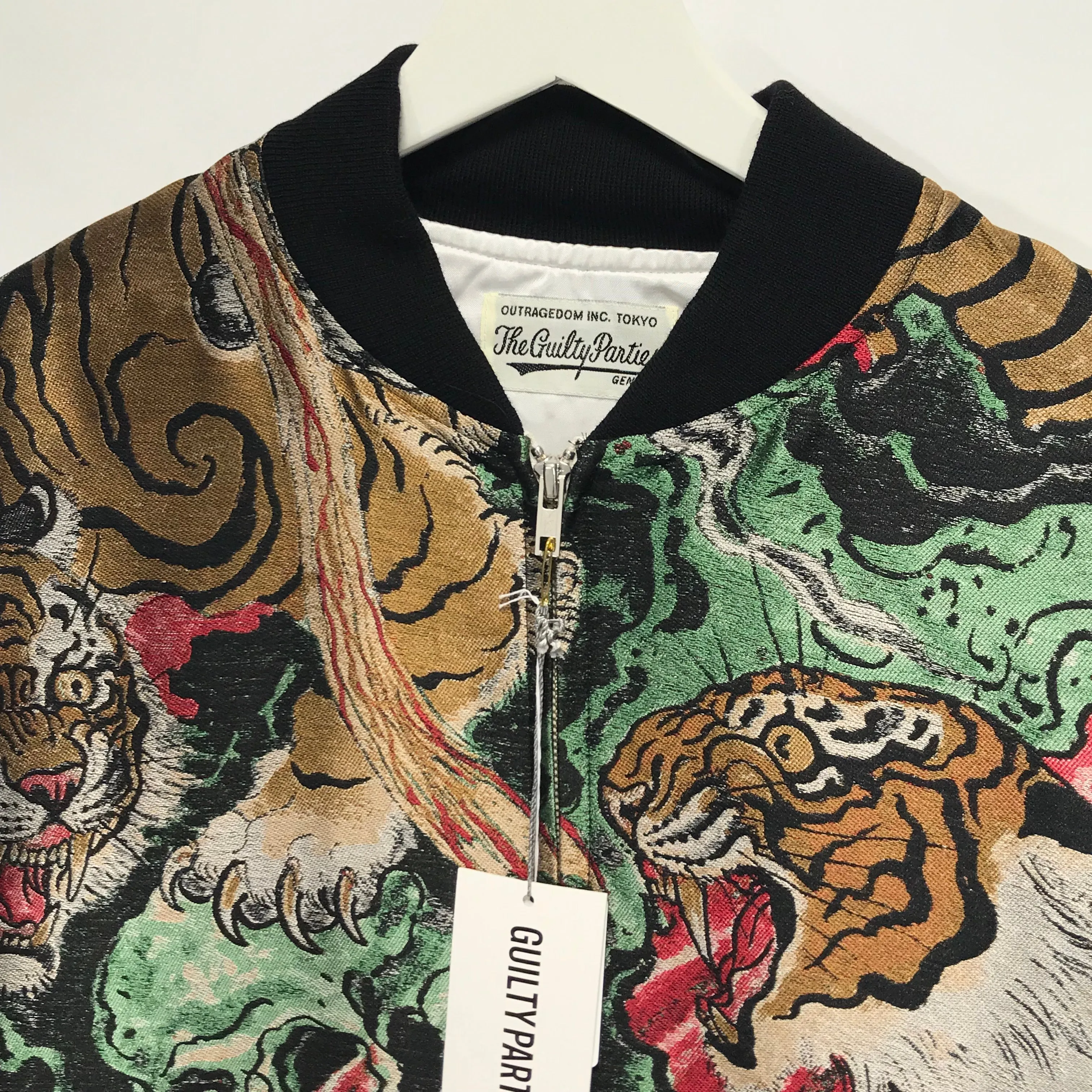 [XL] DS! Wacko Maria x TIM LEHI SILK JACQUARD SKA BOMBER JACKET