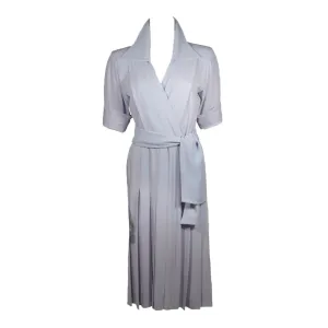 YVES SAINT LAURENT Periwinkle Belted Shirt Dress