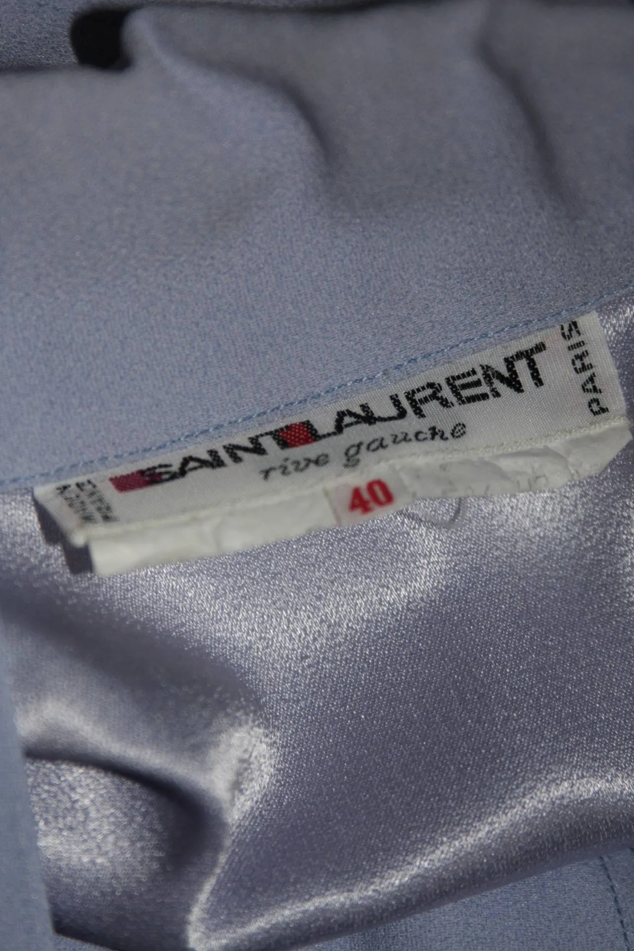 YVES SAINT LAURENT Periwinkle Belted Shirt Dress